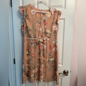 Pink floral dress LOFT